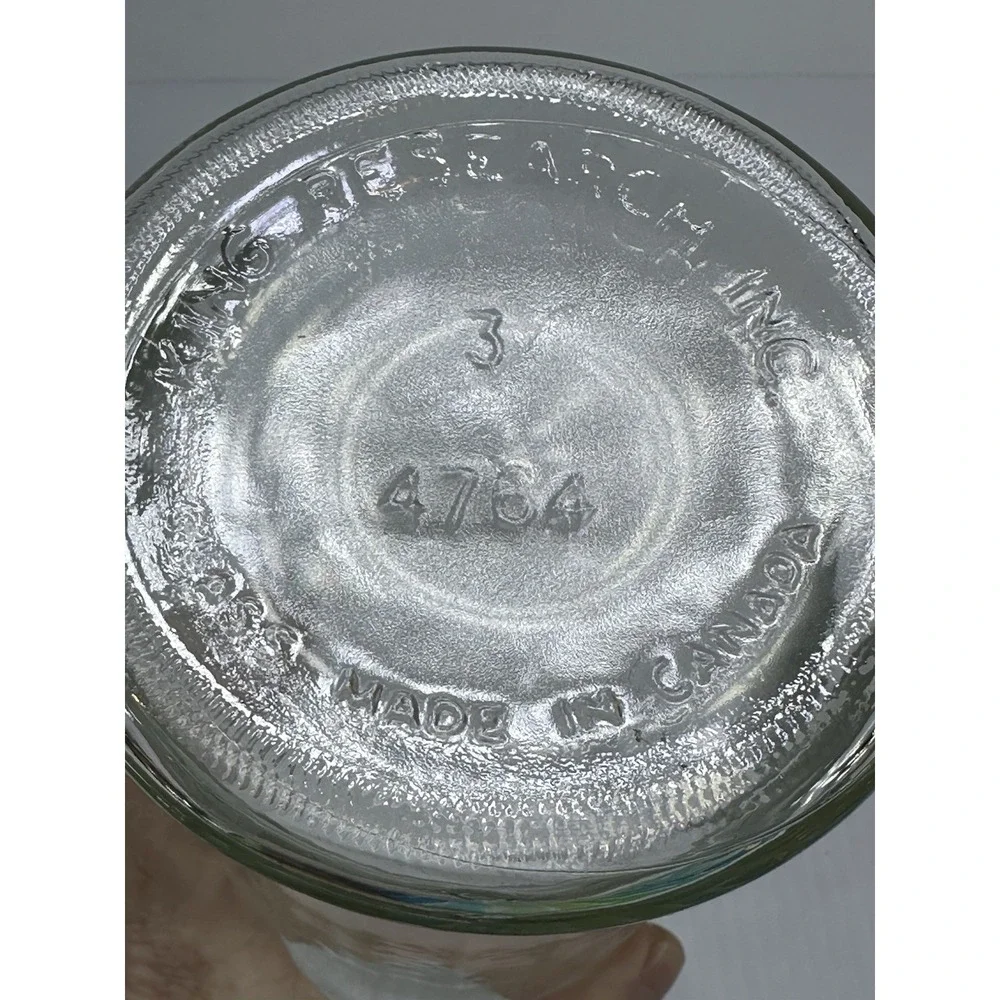 Vintage‎ Barbicide Jar Glass Barber's Shop Decor Comb Storage Disinfectant King